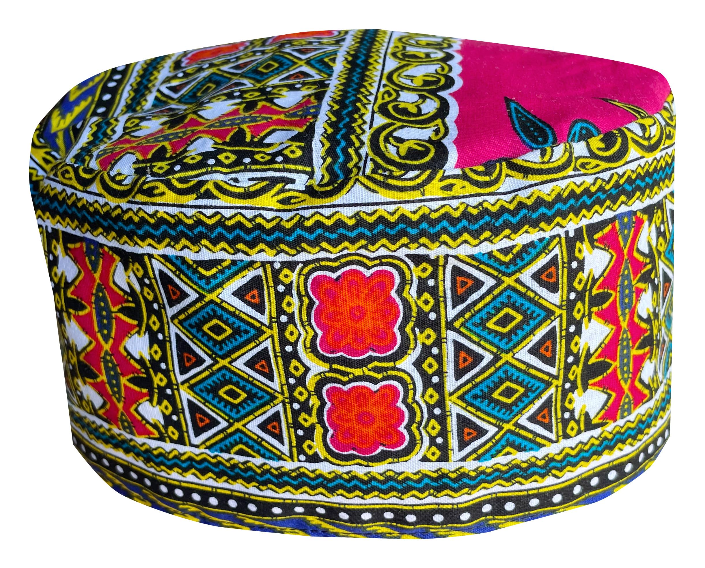 DA'IKI African Dashiki Kufi Hat Africa Kente Pattern Kofi Hat Afrikan Cap - Image 3