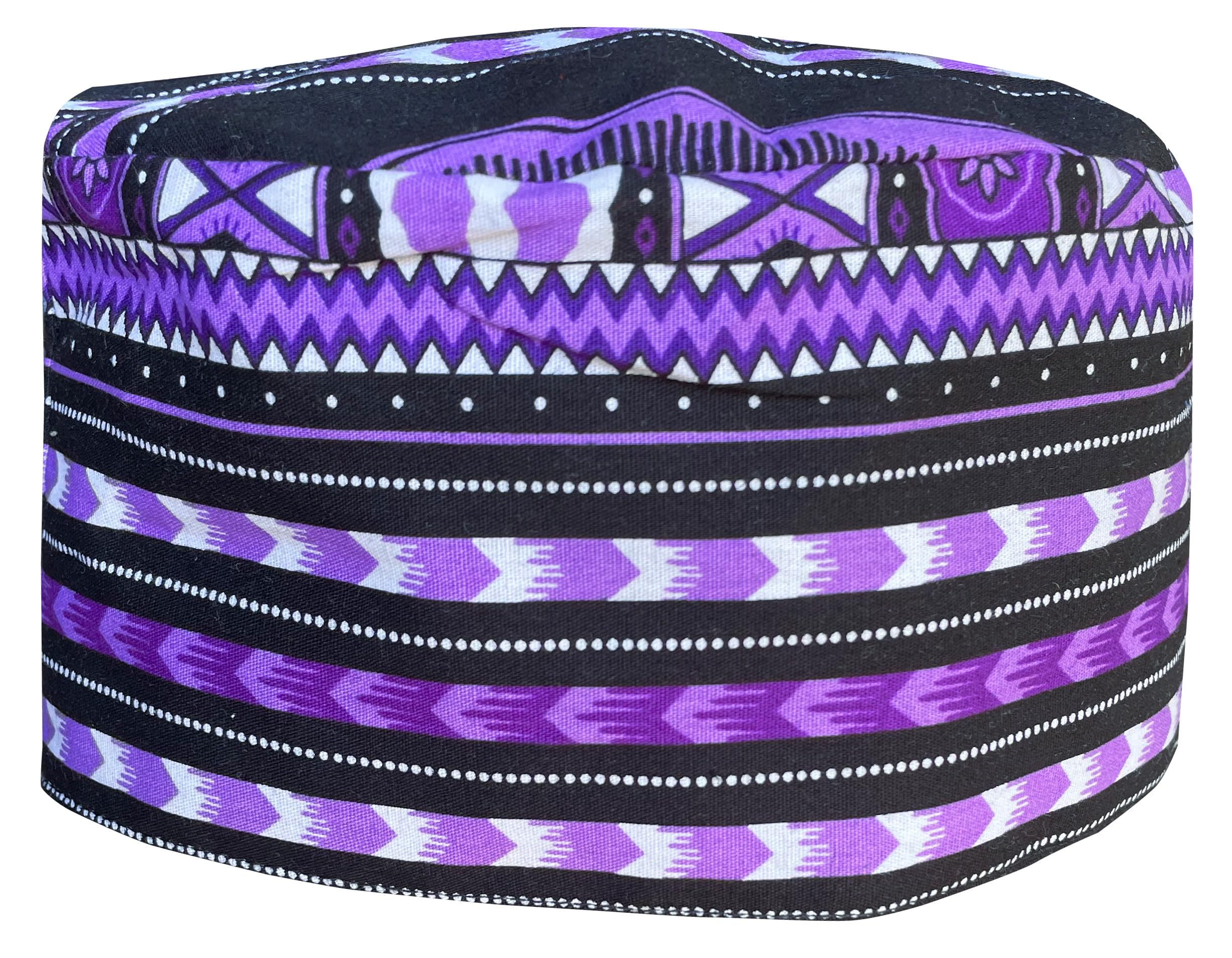 DA'IKI African Dashiki Kufi Hat Africa Kente Pattern Kofi Hat Afrikan Cap - Image 3