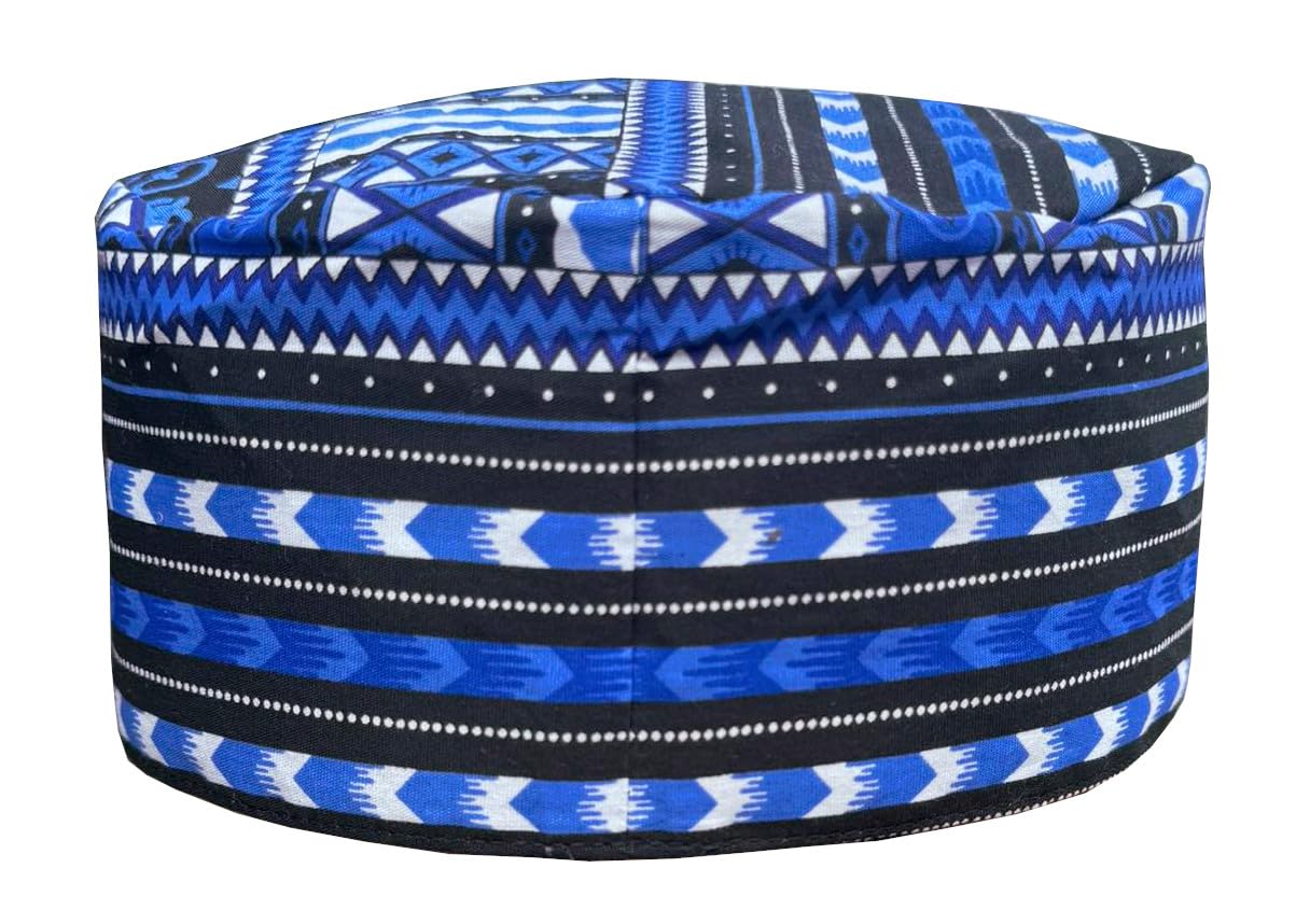 DA'IKI African Dashiki Kufi Hat Africa Kente Pattern Kofi Hat Afrikan Cap - Image 3