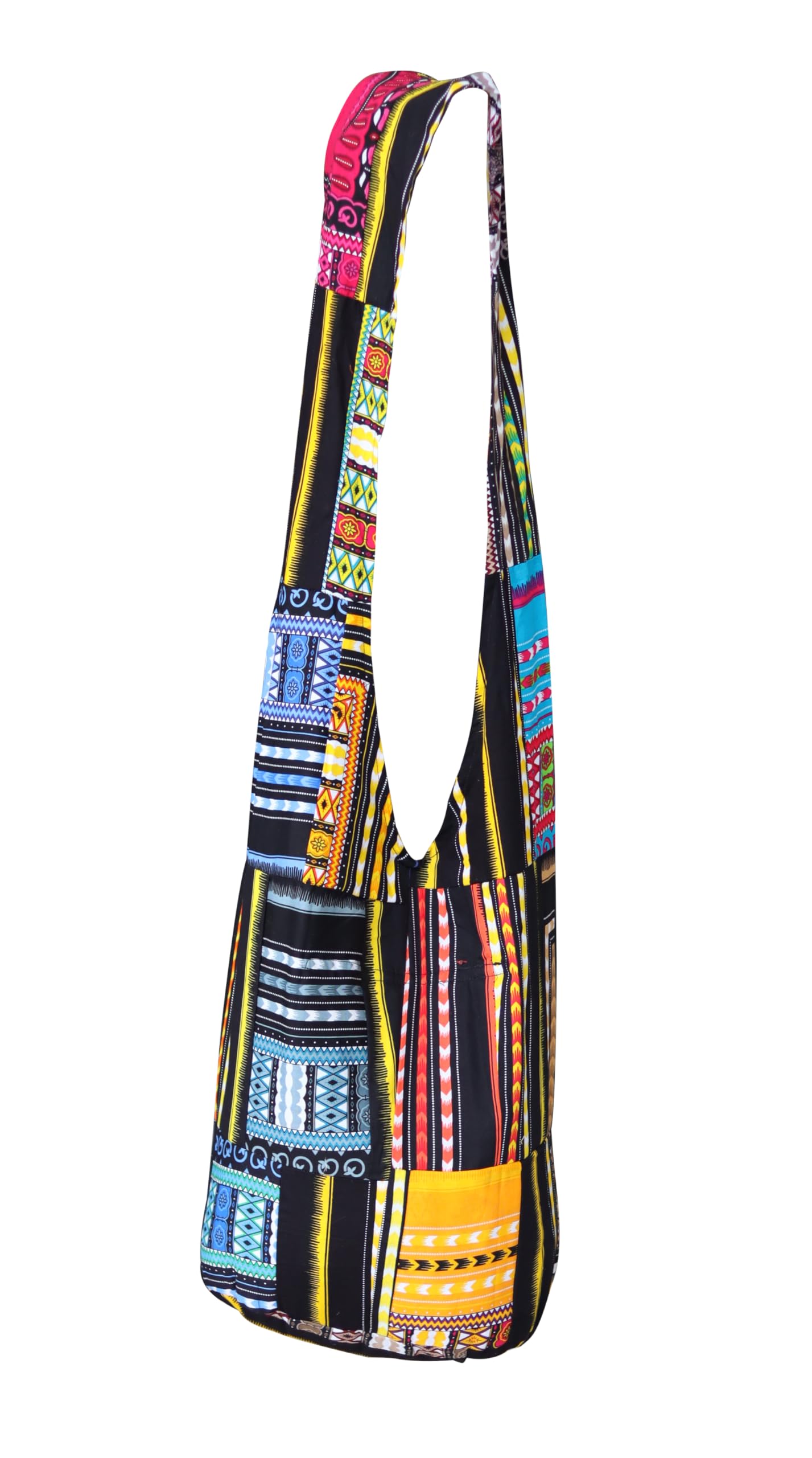 DA'IKI Afrikan Dashiki Cotton Quilted Patch Messenger Sling Shoulder Bag - Image 4