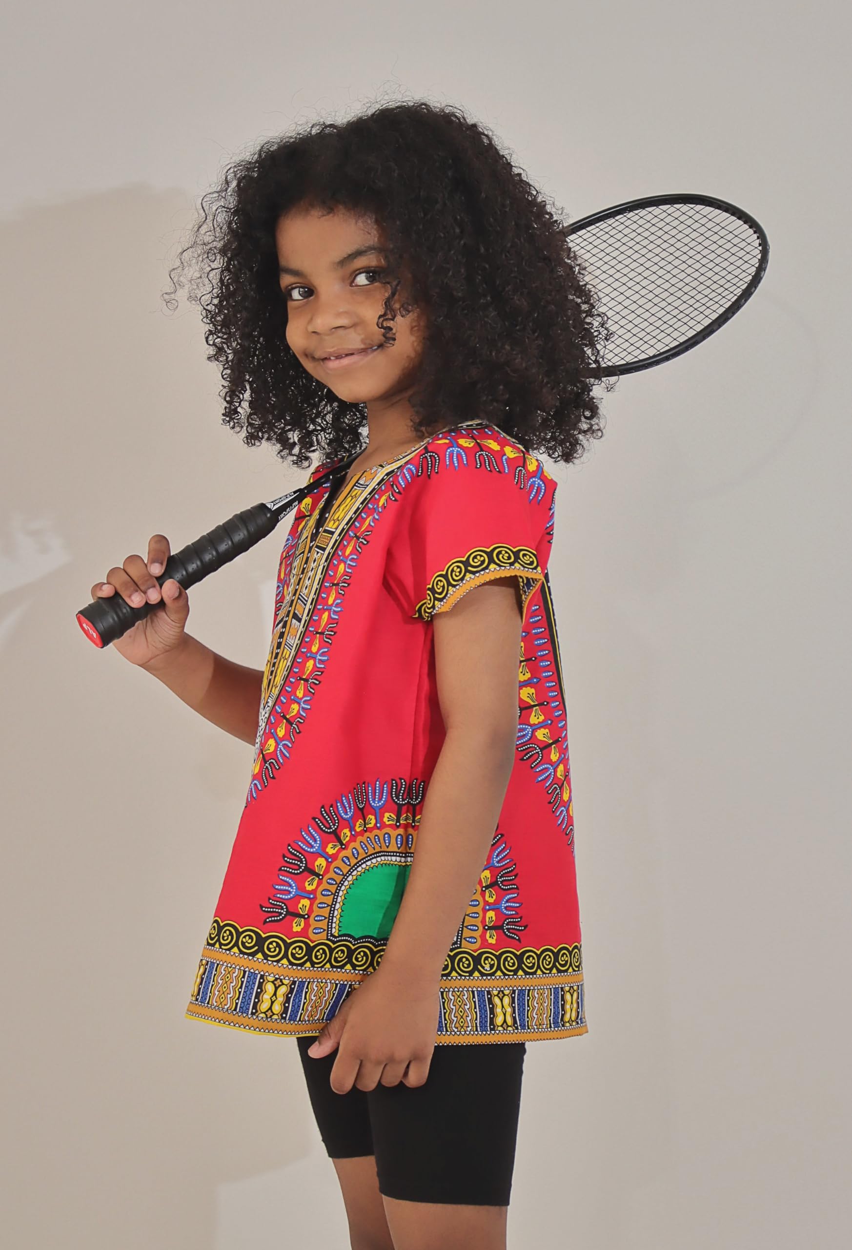 DA'IKI Dashiki Cotton Childs Shirt African Tribal Kaftan Childrens Unisex Boys Girls - Image 5