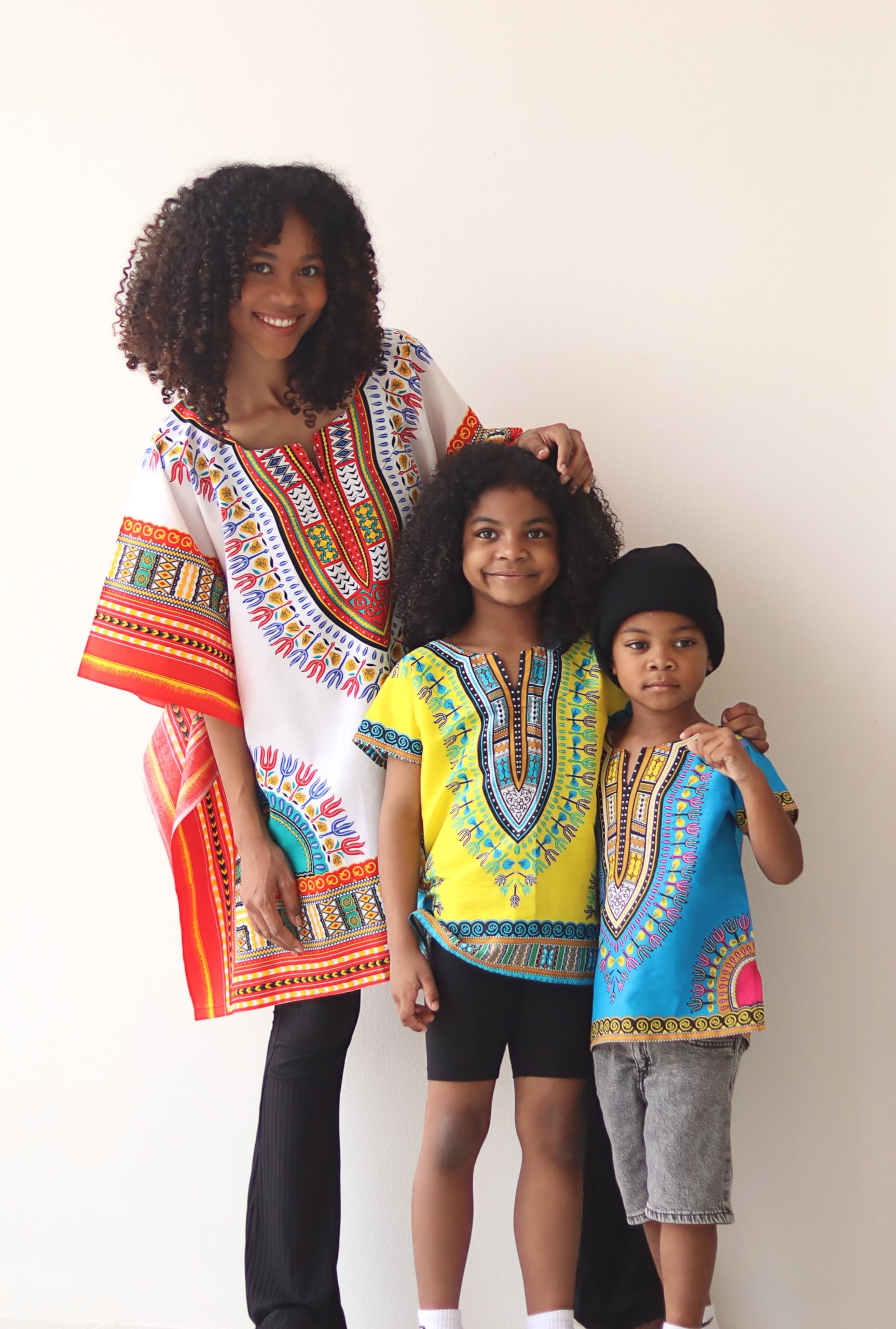 DA'IKI Dashiki Cotton Childs Shirt African Tribal Kaftan Childrens Unisex Boys Girls - Image 5