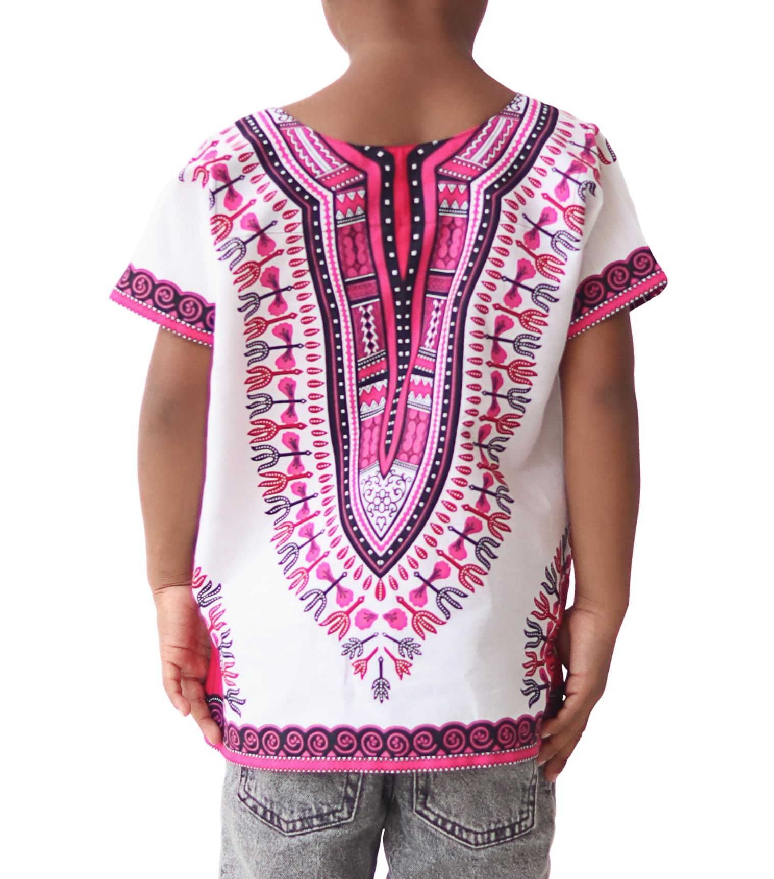 DA'IKI Dashiki Cotton Childs Shirt African Tribal Kaftan Childrens Unisex Boys Girls - Image 4