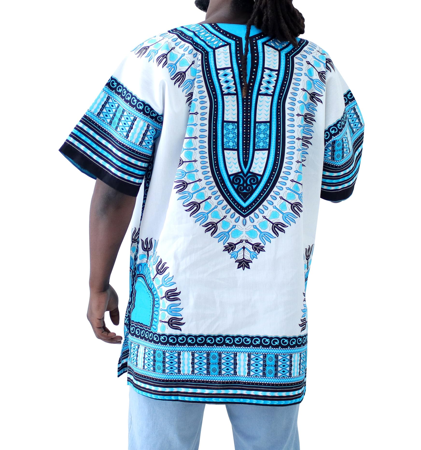 DA'IKI Dashiki Cotton Shirt African Tribal Kaftan Boho Caftan Unisex - Image 4