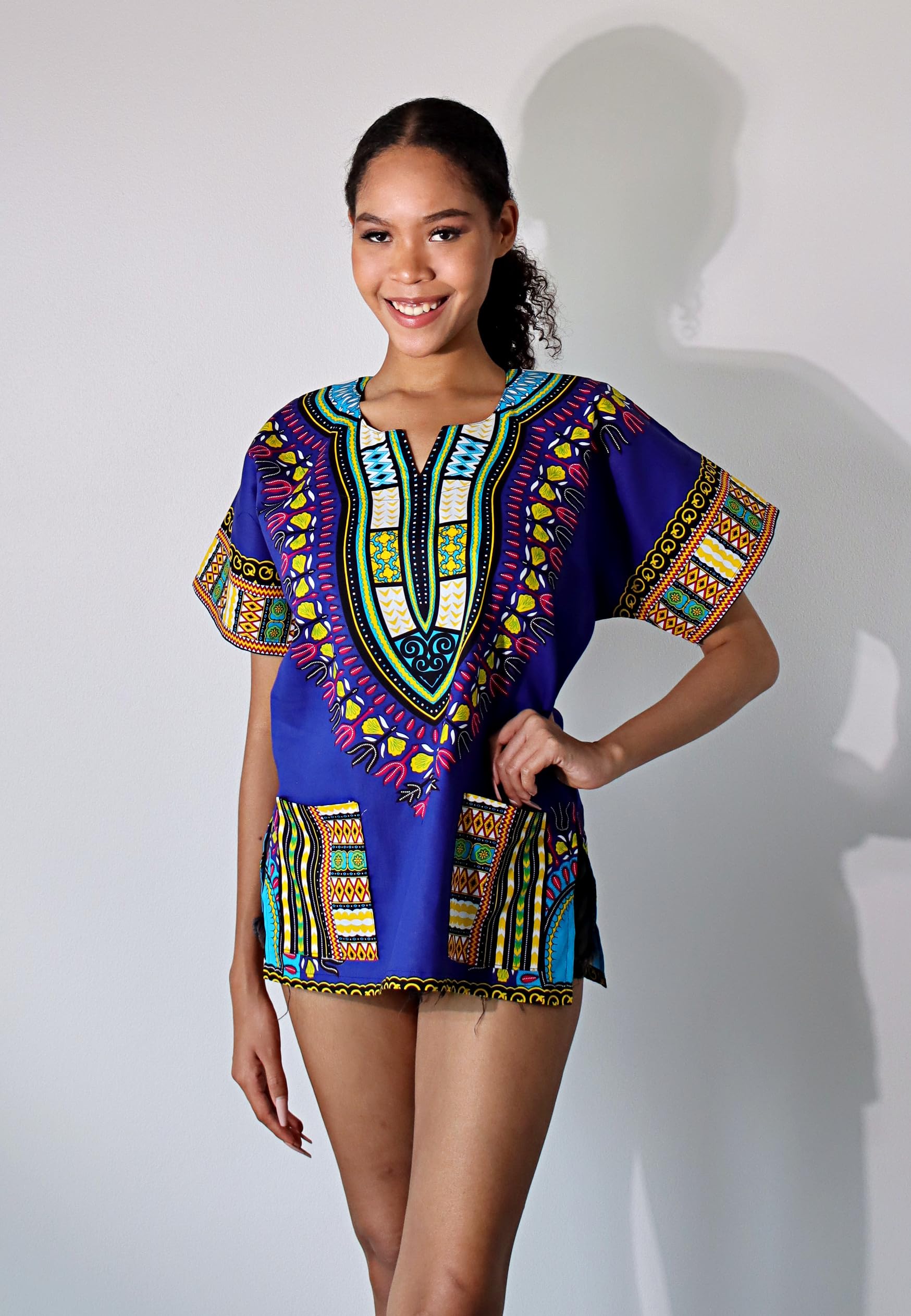 DA'IKI Dashiki Cotton Shirt African Tribal Kaftan Boho Caftan Unisex - Image 3