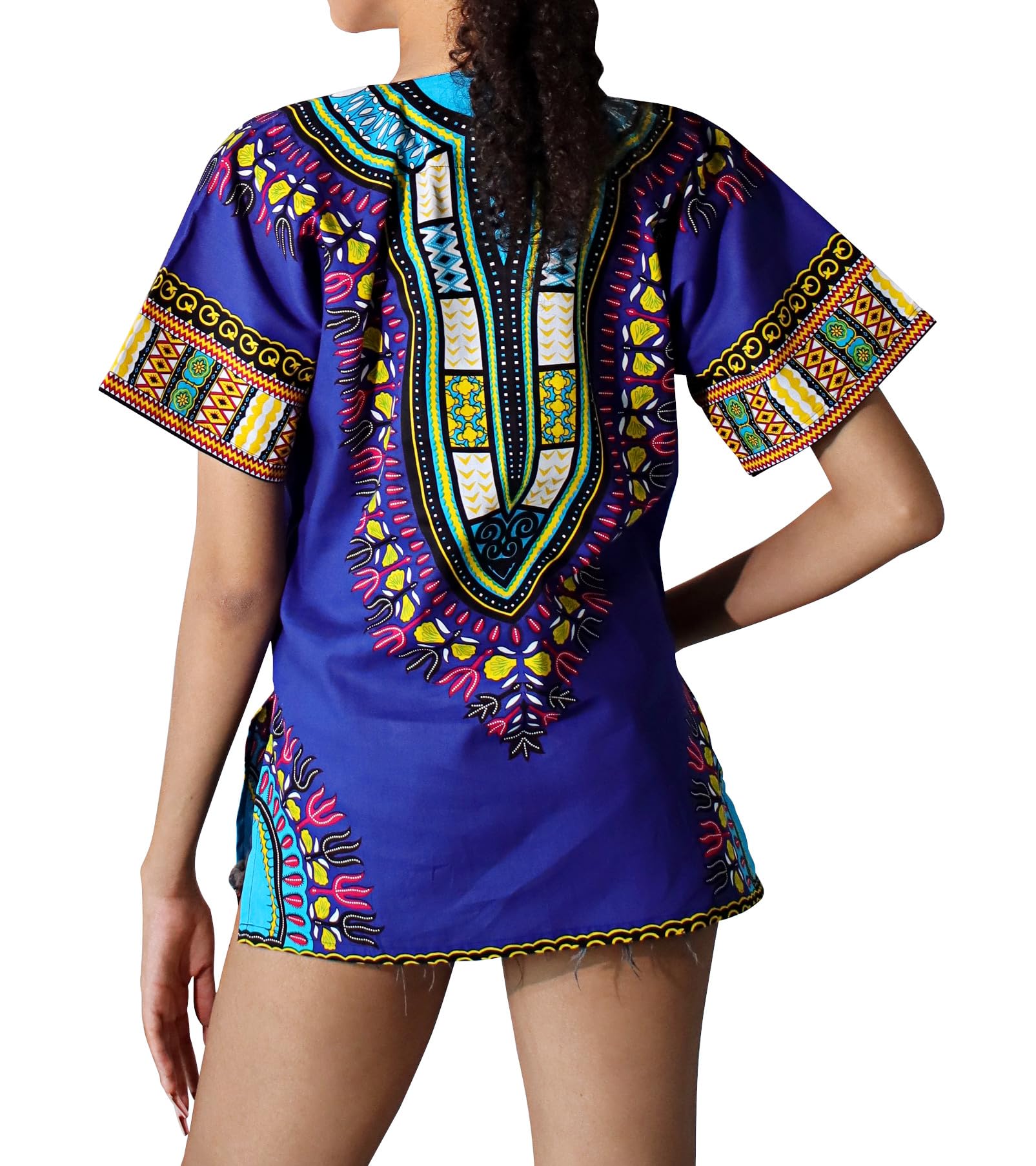 DA'IKI Dashiki Cotton Shirt African Tribal Kaftan Boho Caftan Unisex - Image 4