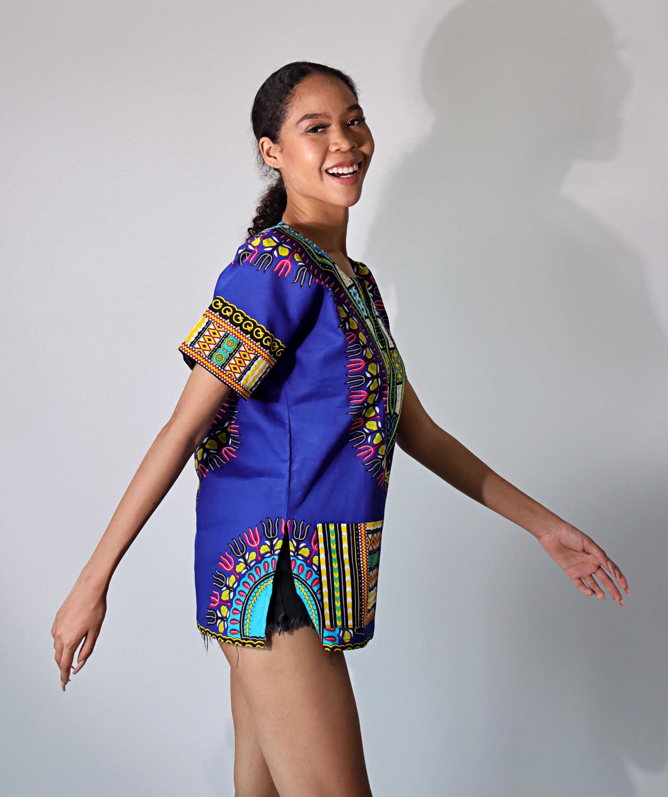 DA'IKI Dashiki Cotton Shirt African Tribal Kaftan Boho Caftan Unisex - Image 5