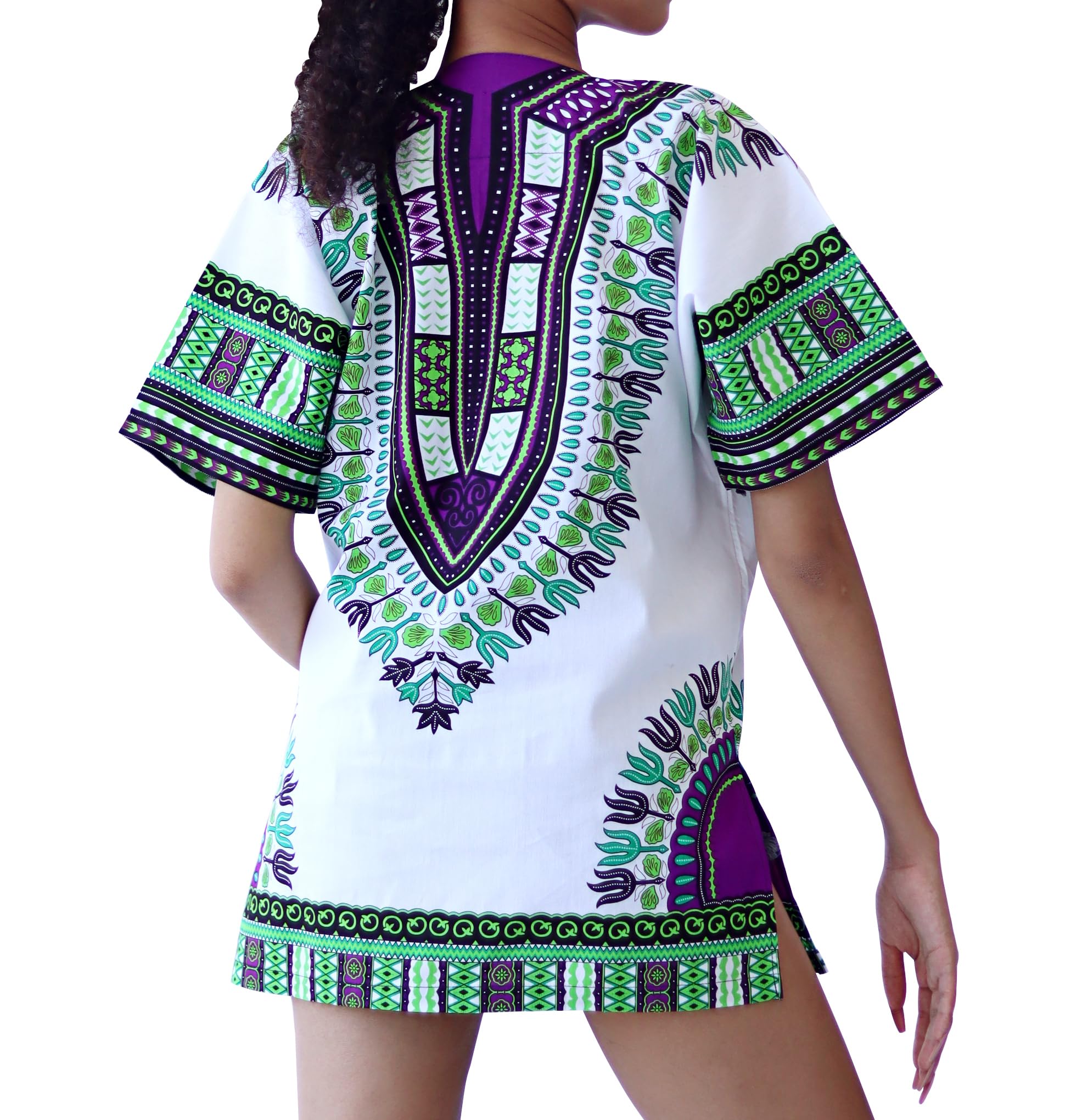 DA'IKI Dashiki Cotton Shirt African Tribal Kaftan Boho Caftan Unisex - Image 4