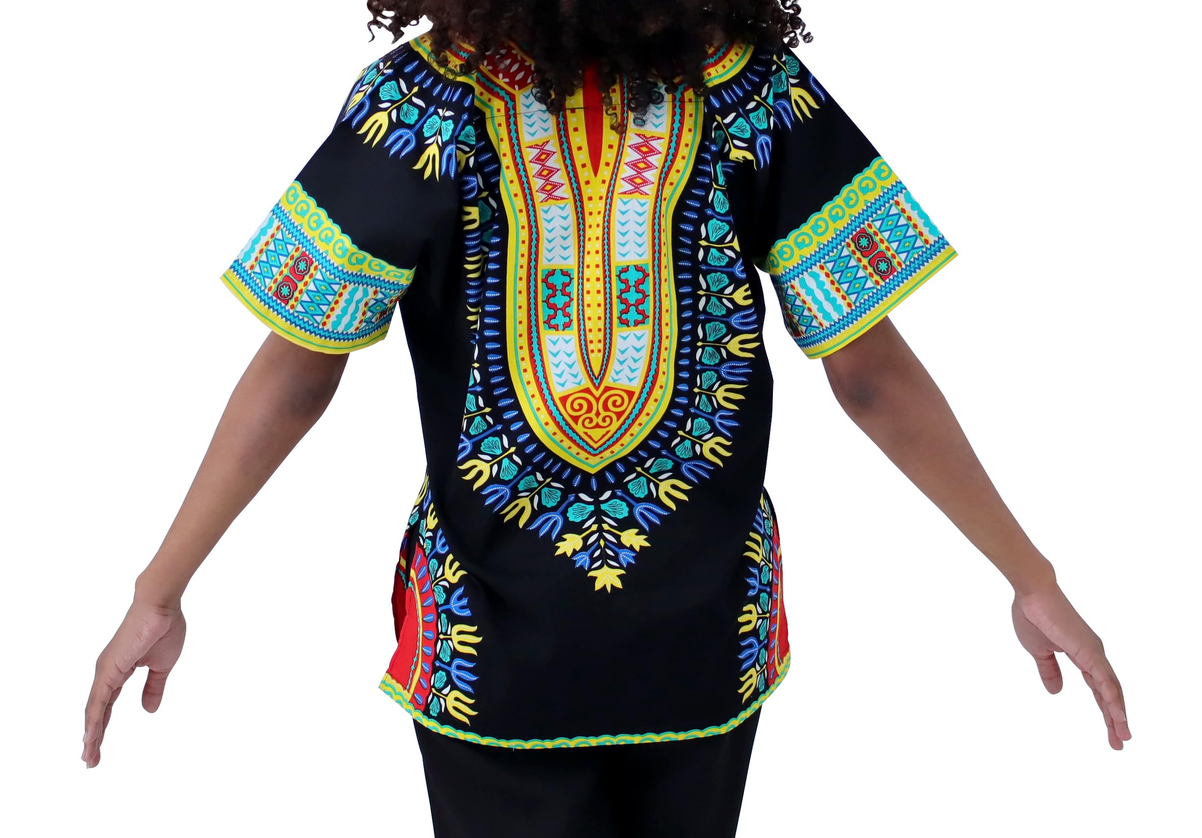 DA'IKI Dashiki Cotton Shirt African Tribal Kaftan Boho Caftan Unisex - Image 3