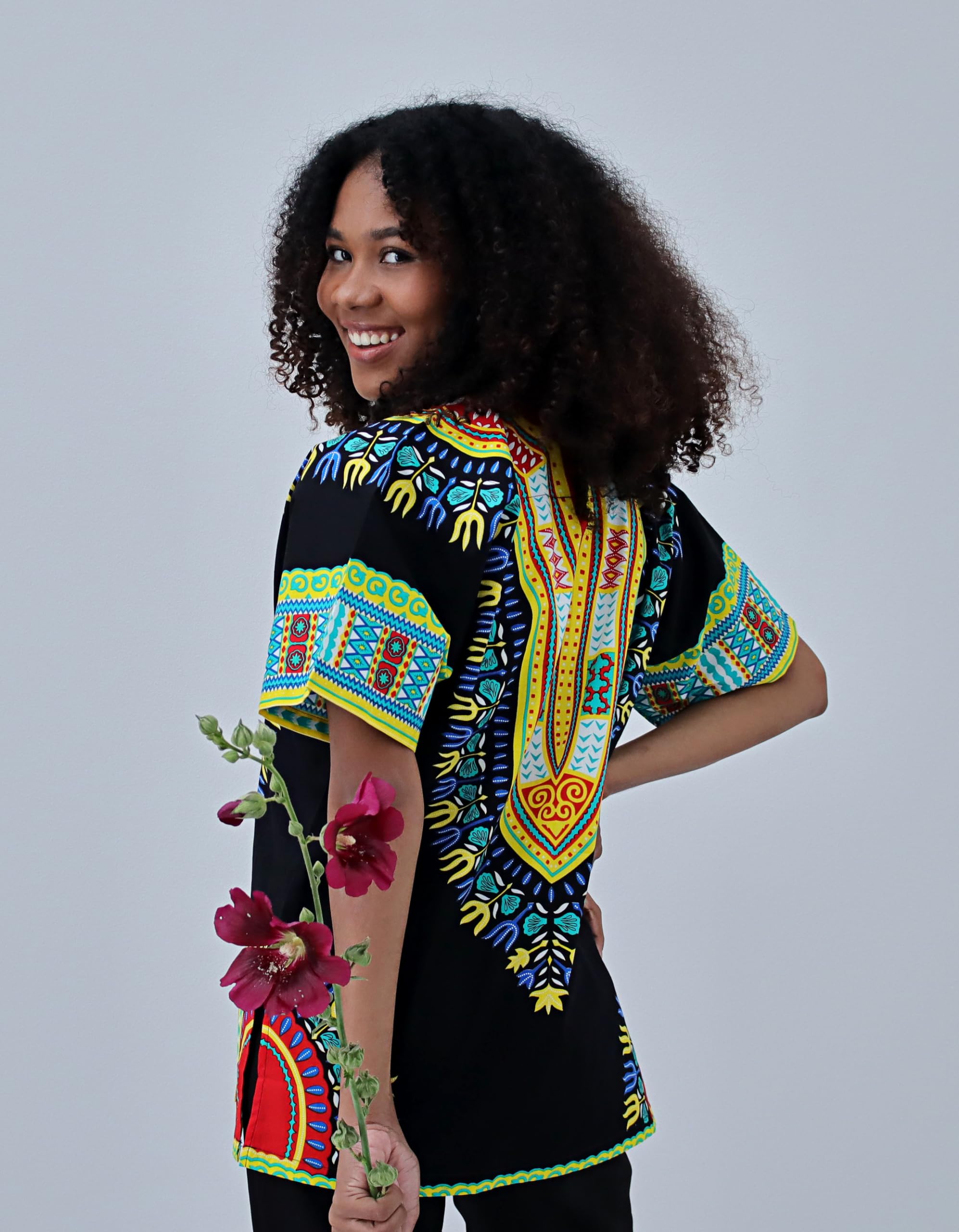 DA'IKI Dashiki Cotton Shirt African Tribal Kaftan Boho Caftan Unisex - Image 5