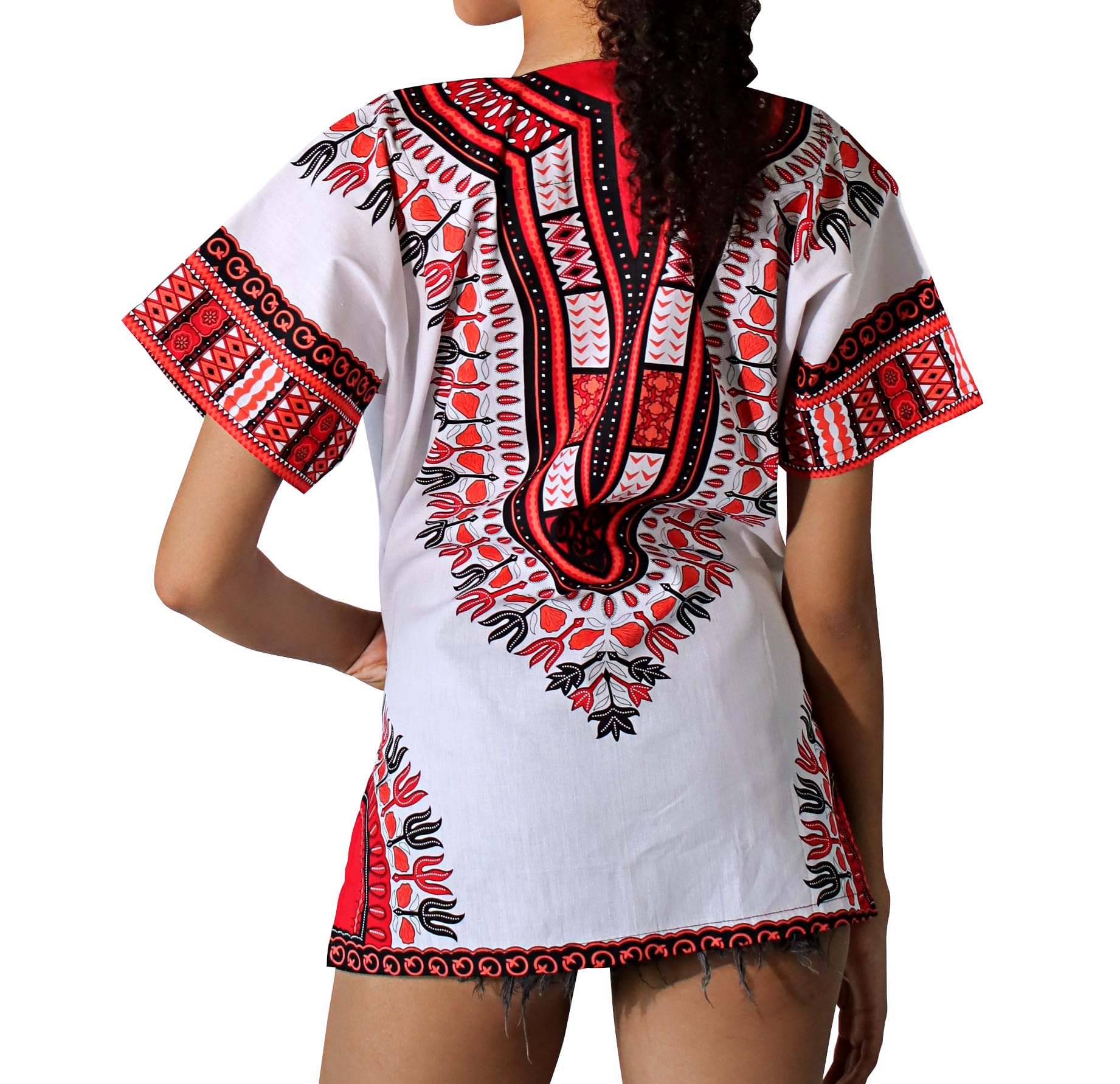 DA'IKI Dashiki Cotton Shirt African Tribal Kaftan Boho Caftan Unisex - Image 4