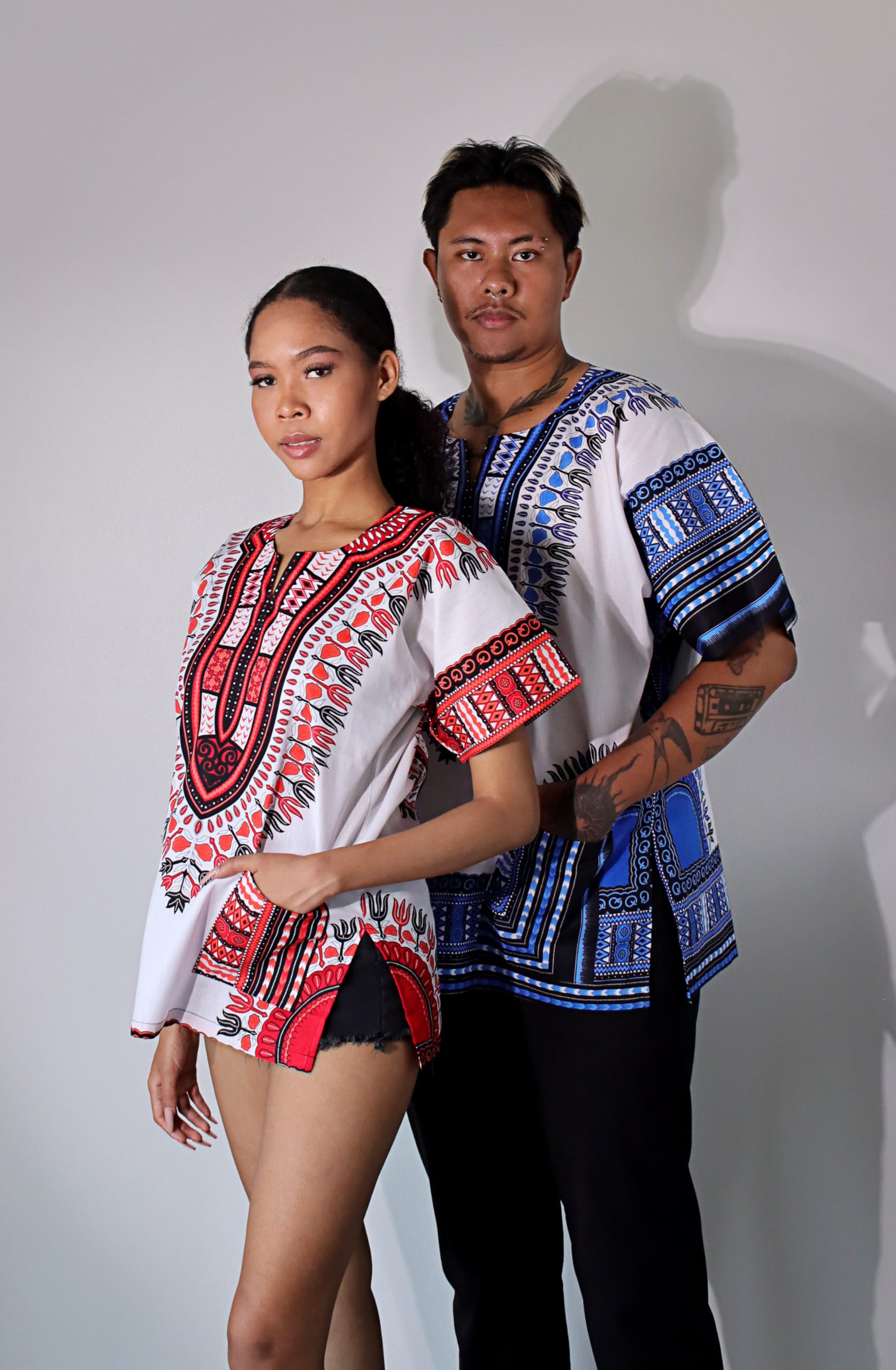 DA'IKI Dashiki Cotton Shirt African Tribal Kaftan Boho Caftan Unisex - Image 5