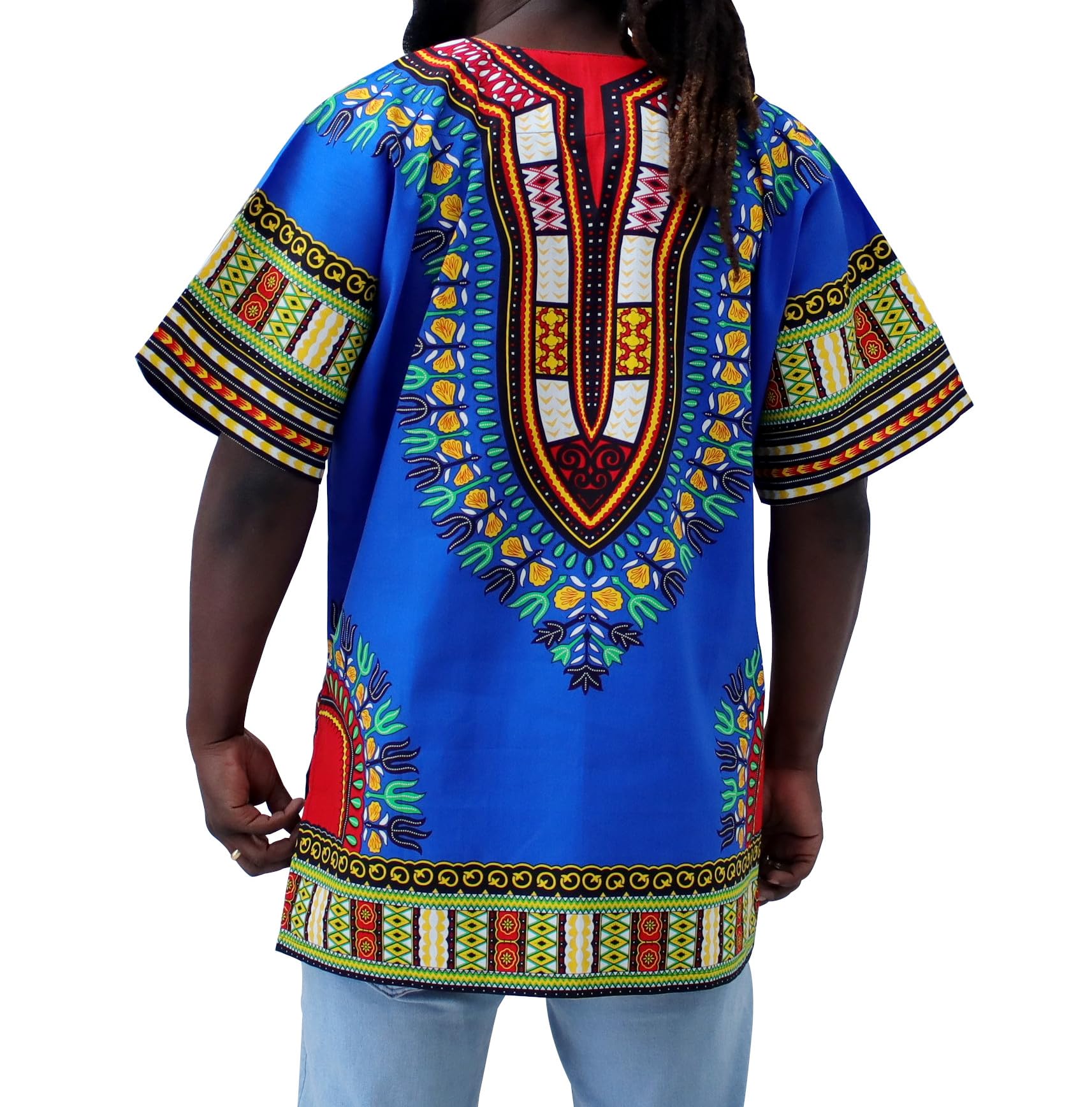 DA'IKI Dashiki Cotton Shirt African Tribal Kaftan Boho Caftan Unisex - Image 4