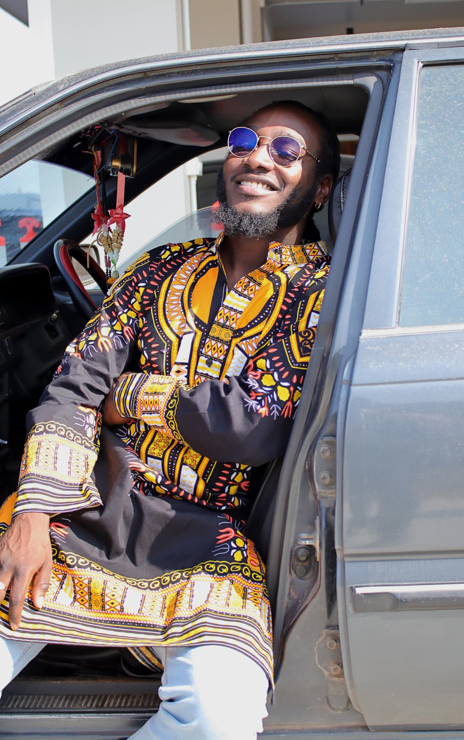 DA'IKI Formal Kurta Long Sleeve Stand Up Collar Button Down Kaftan Cotton Dashiki Tunic - Image 5