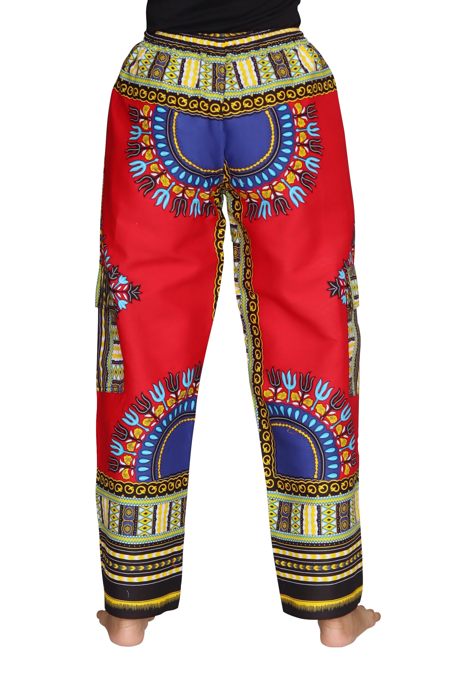 DA'IKI Loose and Casual Ladies Cotton African Dashiki Pants Cargo Khakis Ankara Art - Image 3
